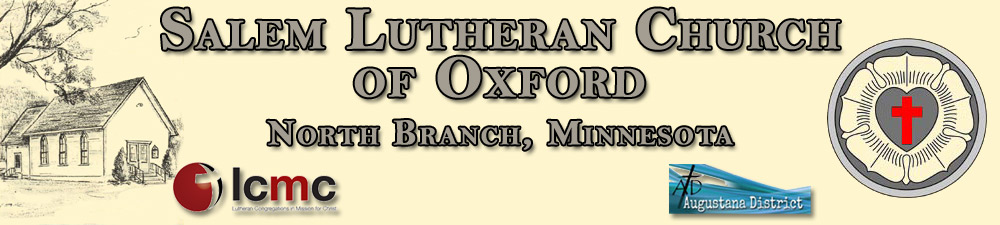 graphic of Salem Lutheran Church of Oxford heading information